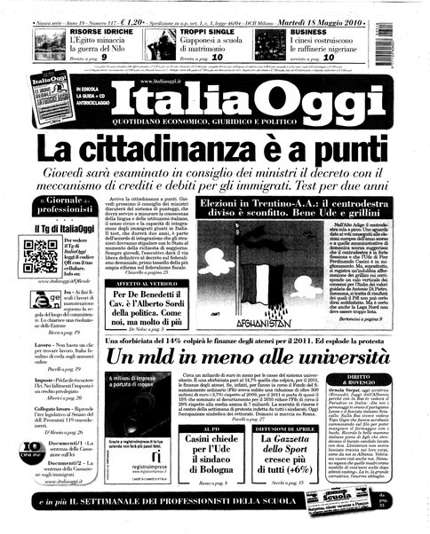 Italia oggi : quotidiano di economia finanza e politica